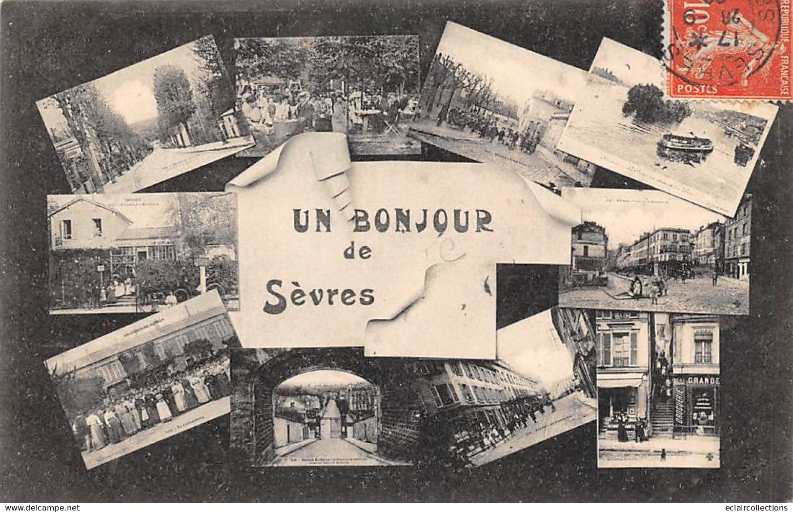 Sèvres .     92        Un Bonjour De Sèvres  .  Minivues     (voir Scan) - Sevres