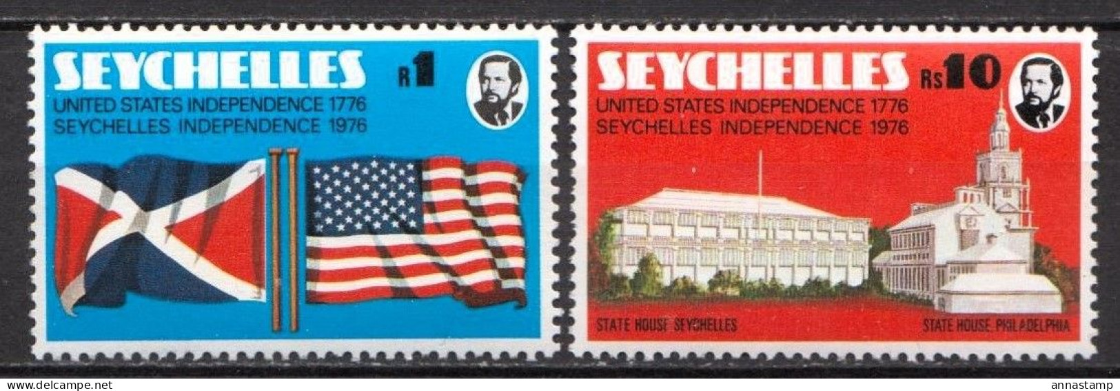 Seychelles MNH Set - Onafhankelijkheid USA