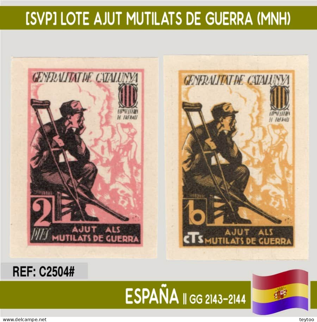 C2504# España [SVP] Lote Ajut Als Mutilats De Guerra (MNH) - Republican Issues