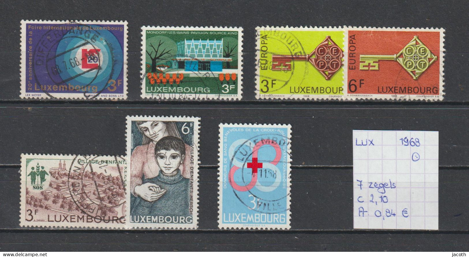 (TJ) Luxembourg 1968 - 7 Zegels (gest./obl./used) - Gebruikt