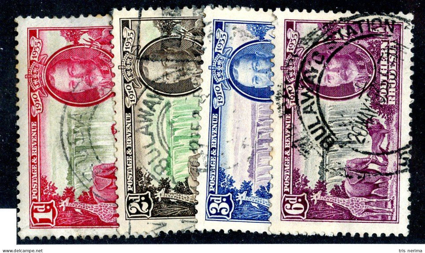 7885 BCX 1935 Southern Rhodesia Scott #33-36 Used (offers Welcome) - Zuid-Rhodesië (...-1964)