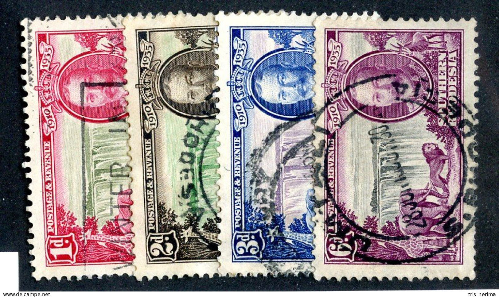 7886 BCX 1935 Southern Rhodesia Scott #33-36 Used (offers Welcome) - Zuid-Rhodesië (...-1964)