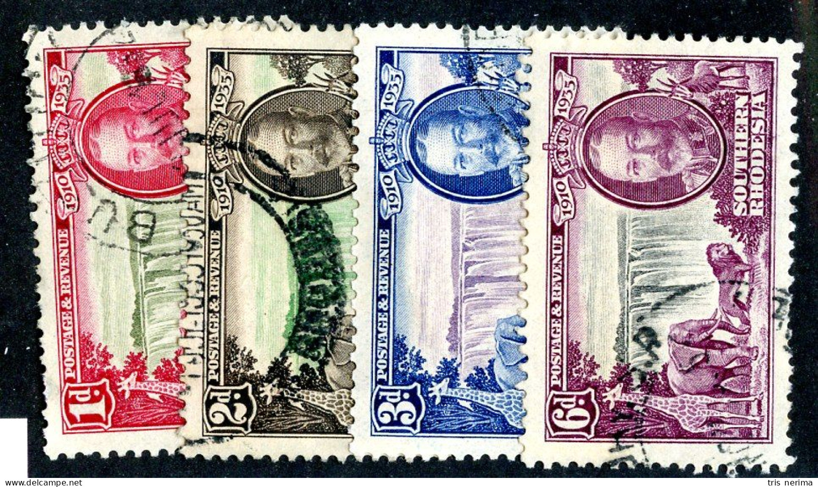 7887 BCX 1935 Southern Rhodesia Scott #33-36 Used (offers Welcome) - Southern Rhodesia (...-1964)