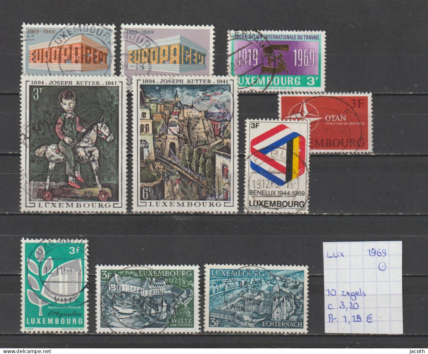 (TJ) Luxembourg 1969 - 10 Zegels (gest./obl./used) - Oblitérés