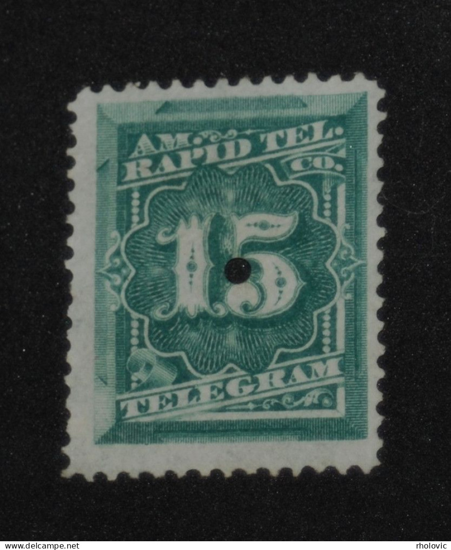 USA 1881, Figure, Telegram, 15c, Green, Sc #1T5, MH - Telegraph Stamps