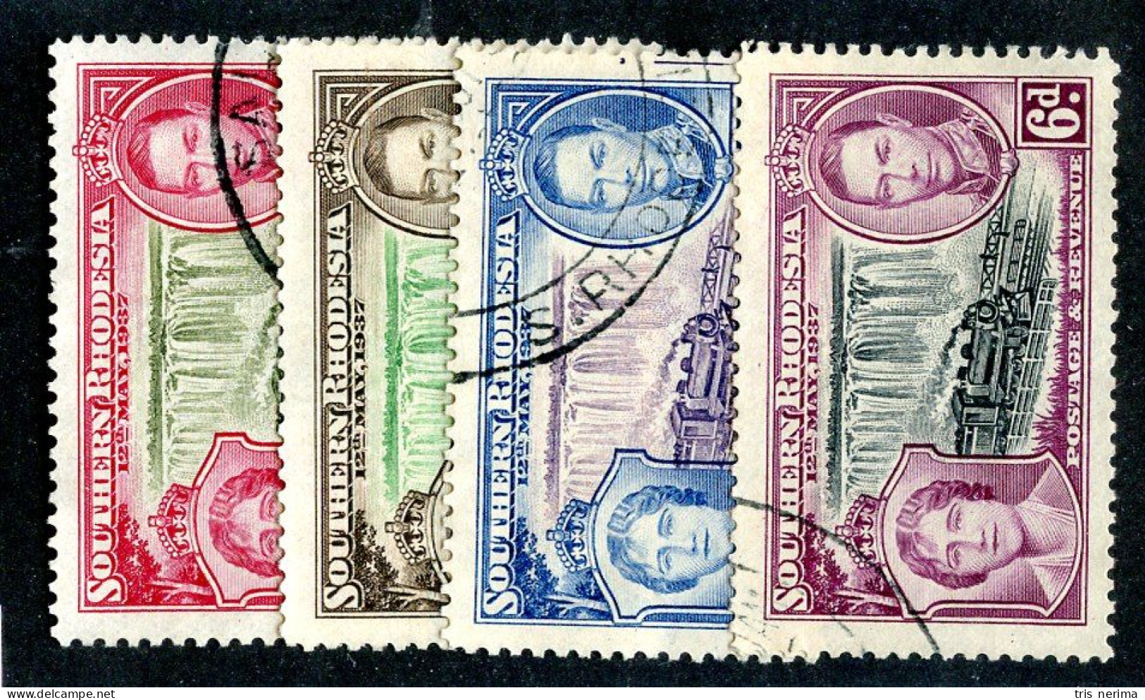 7898 BCX 1937 Southern Rhodesia Scott #38-41 Used (offers Welcome) - Zuid-Rhodesië (...-1964)