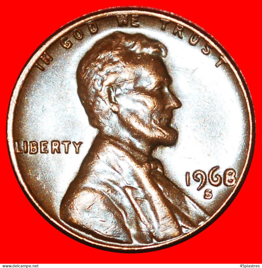 * MEMORIAL (1959-1982): USA  1 CENT 1968S! LINCOLN (1809-1865) MINT LUSTRE!· LOW START ·  NO RESERVE! - 1959-…: Lincoln, Memorial Reverse