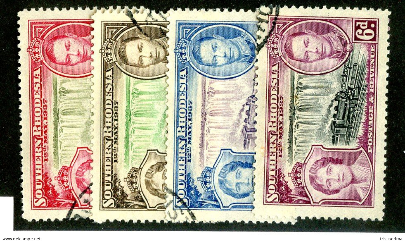 7901 BCX 1937 Southern Rhodesia Scott #38-41 Used (offers Welcome) - Rhodésie Du Sud (...-1964)