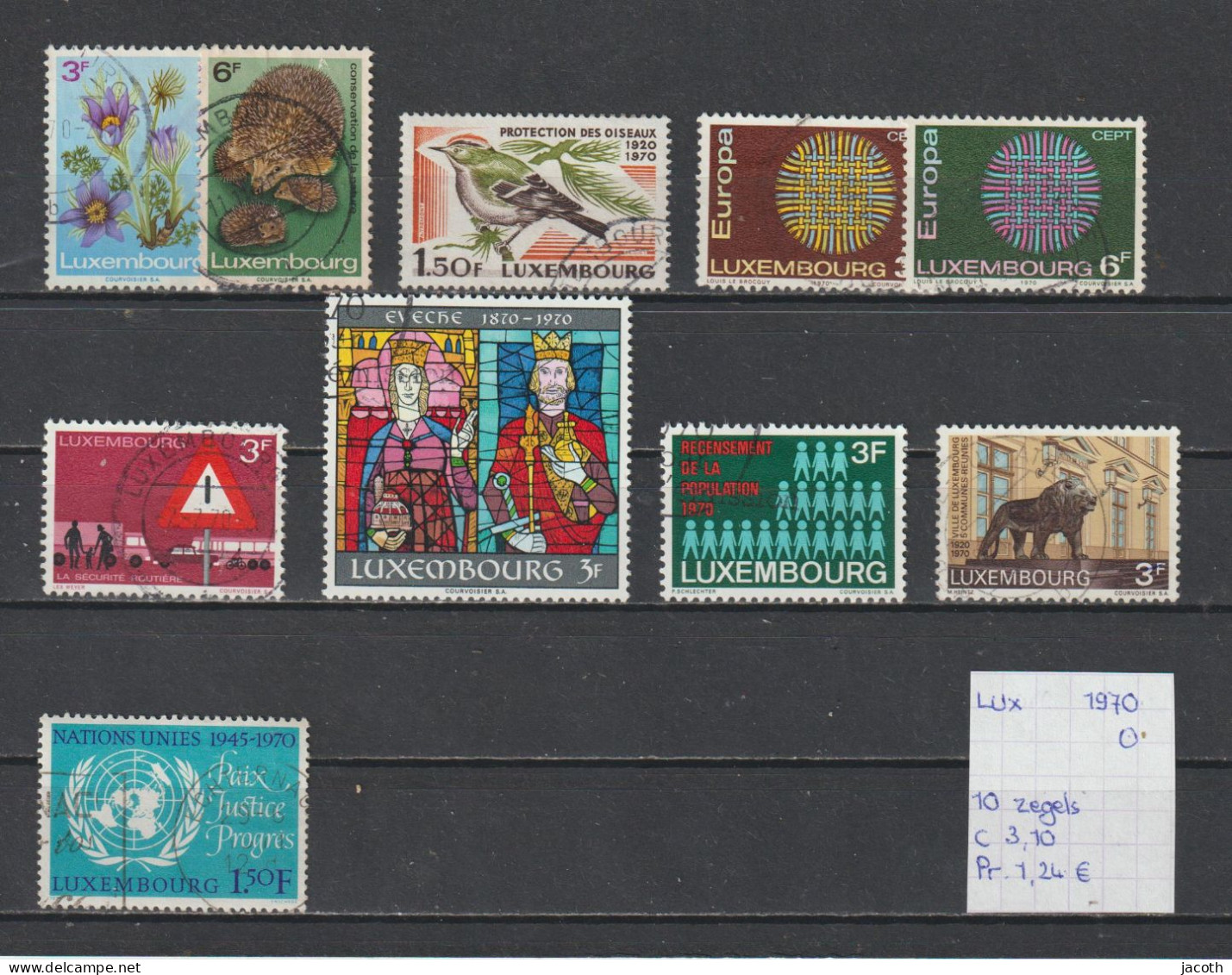 (TJ) Luxembourg 1970 - 10 Zegels (gest./obl./used) - Used Stamps