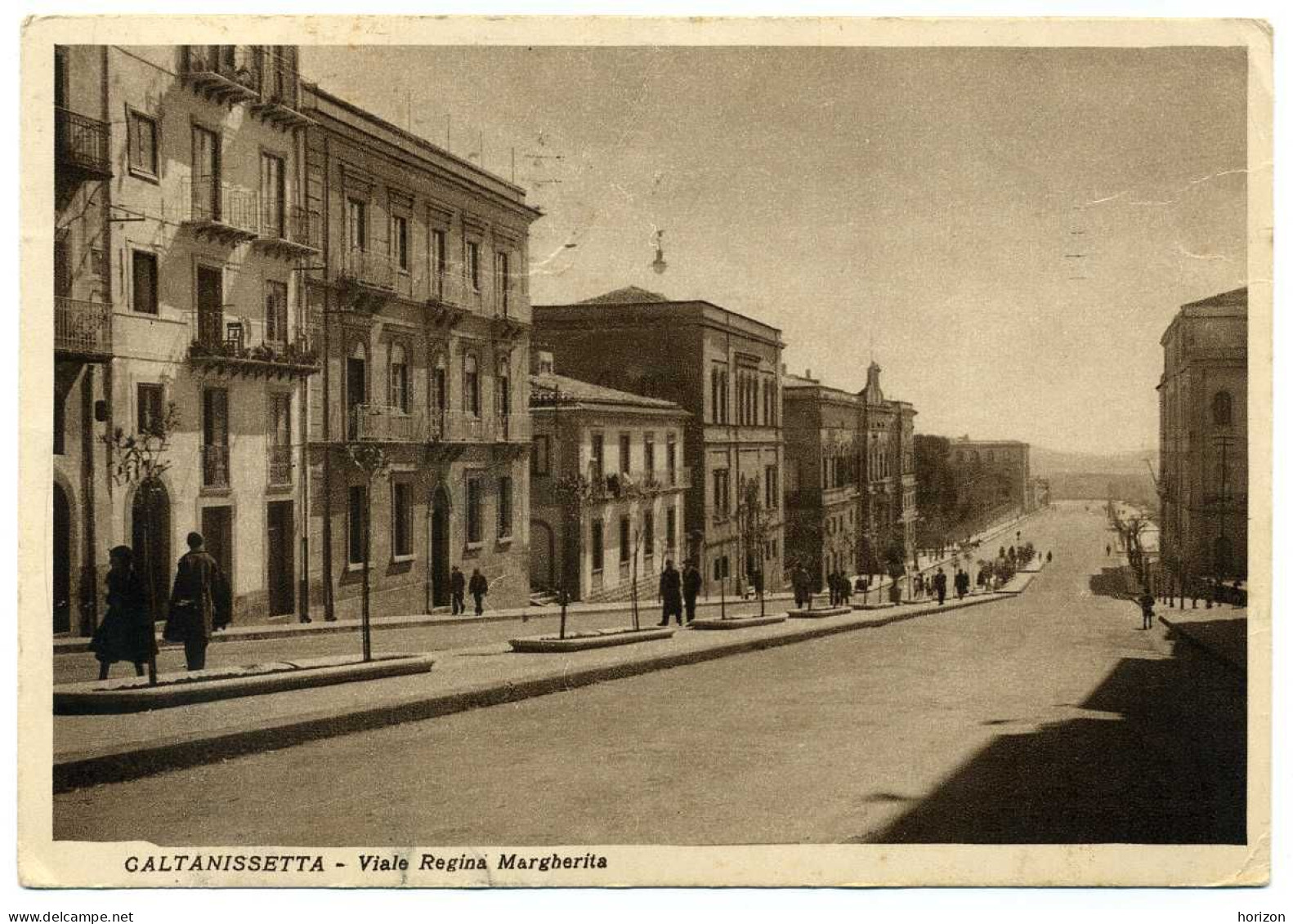 E.77  CALTANISSETTA  - Viale Regina Margherita - 1937 - Caltanissetta