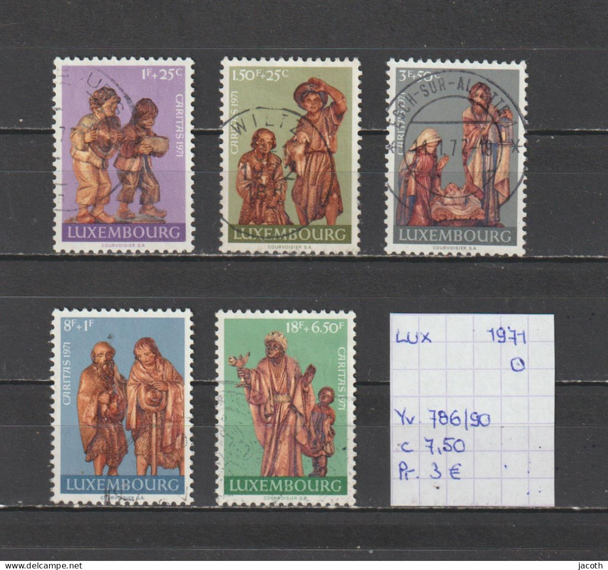 (TJ) Luxembourg 1971 - YT 786/90 (gest./obl./used) - Used Stamps