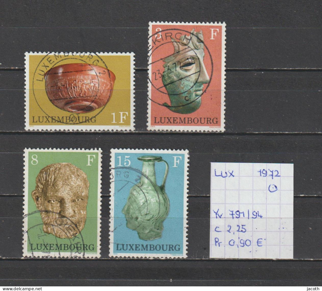 (TJ) Luxembourg 1972 - YT 791/94 (gest./obl./used) - Gebraucht