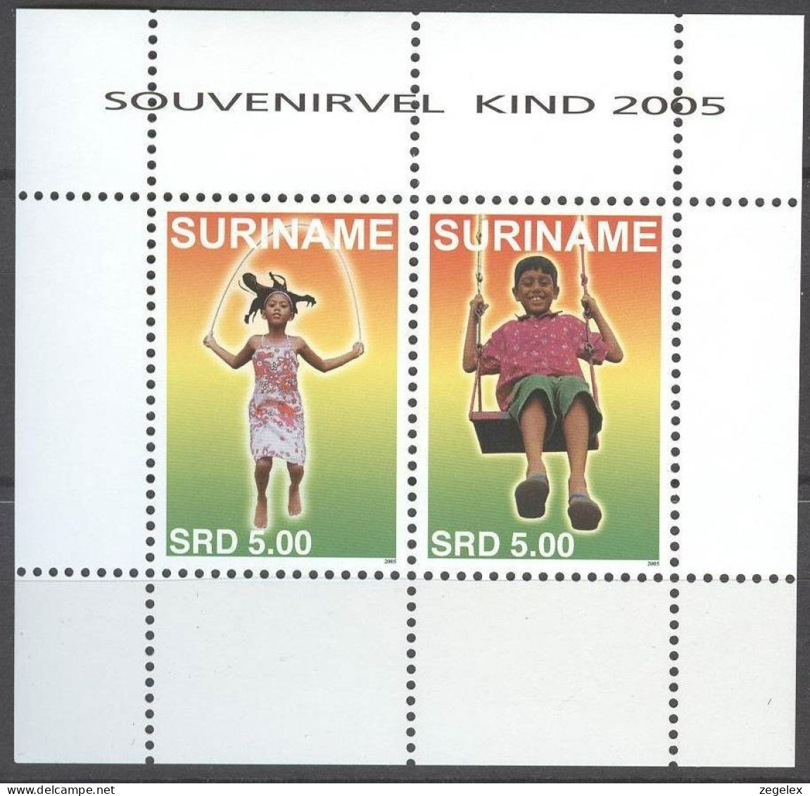 Suriname 2005 Kind, Chrismas, Noël Block MNH/**/Postfris, ZBL  - Suriname