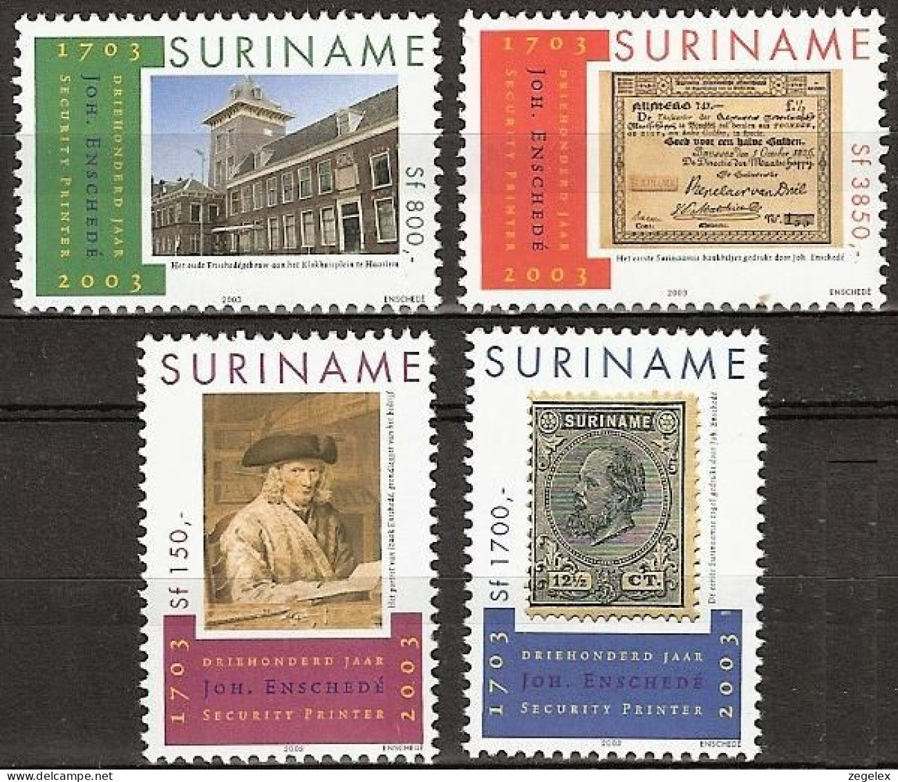 Suriname 2003 Joh. Enschede Security Printer  MNH/**/Postfris  - Suriname