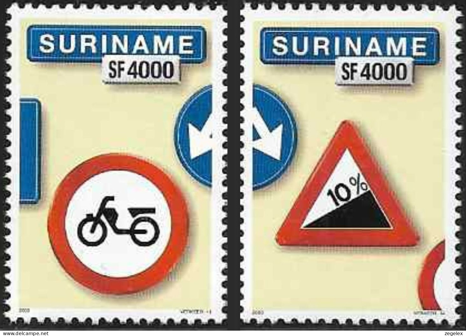 Suriname 2003 Traffic Signs, Verkeersborden MNH/**/Postfris ZBL 1193/1213 - Suriname