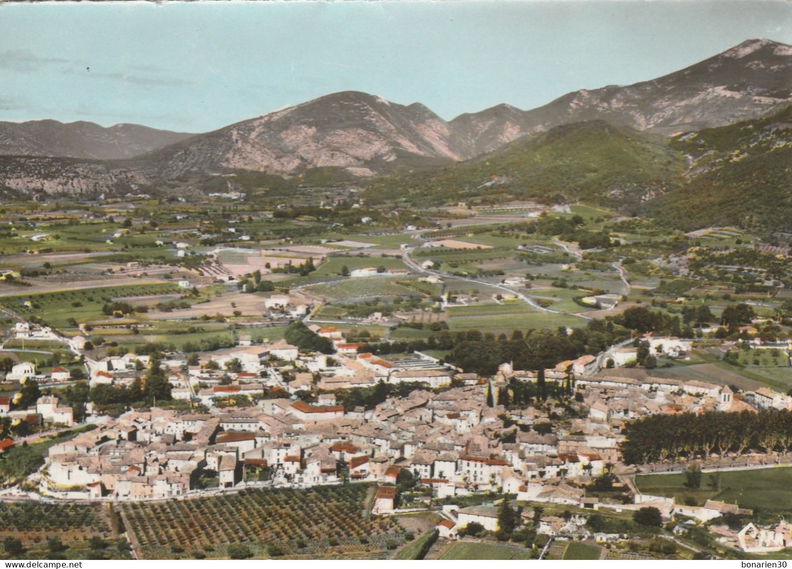 CPSM 84 MALAUCENE VUE GENERALE AERIENNE LE  MONT-VENTOUX ETAT - Malaucene