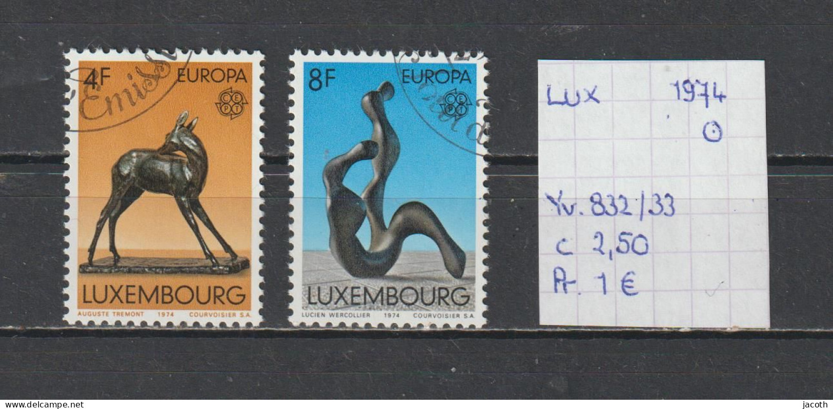 (TJ) Luxembourg 1974 - YT 832/33 (gest./obl./used) - Gebruikt