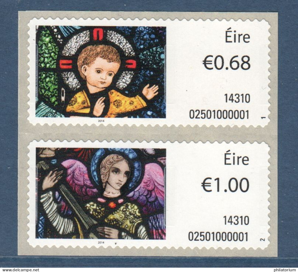 EIRE Ireland Irlande, **, Yv D 61, 62, Mi ATM 61, 62, SG M 57, 58, Noël 2014, - Frankeervignetten (Frama)