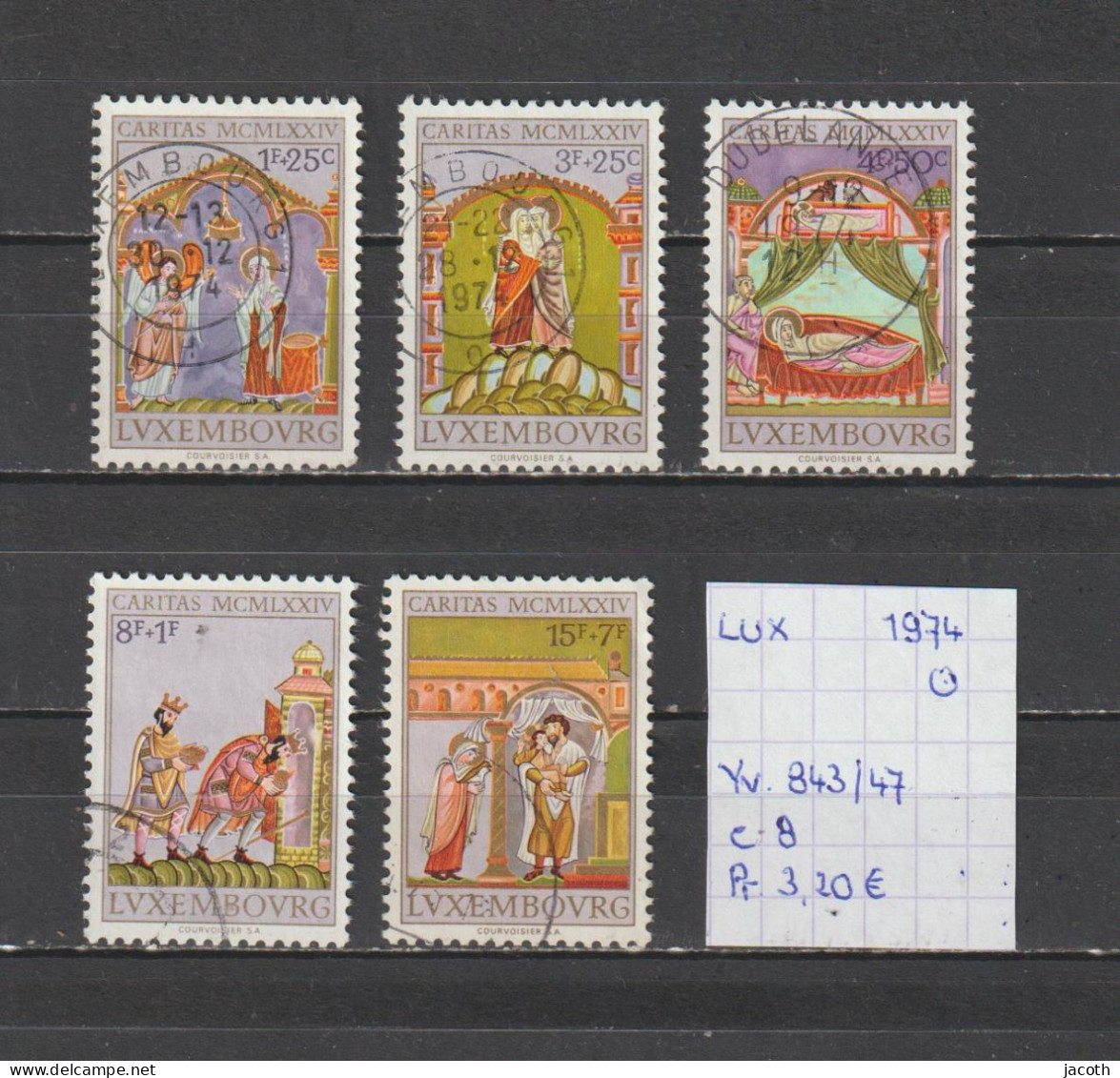 (TJ) Luxembourg 1974 - YT 843/47 (gest./obl./used) - Usados