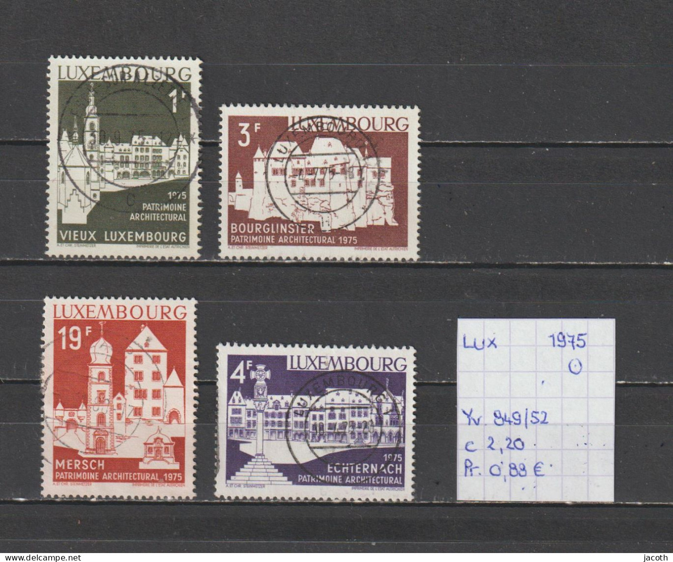(TJ) Luxembourg 1975 - YT 849/52 (gest./obl./used) - Used Stamps