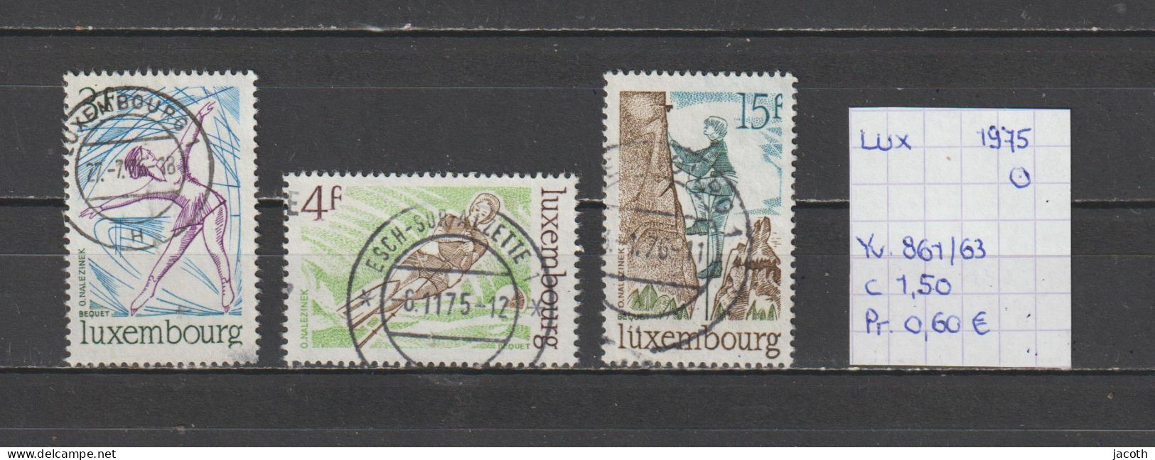 (TJ) Luxembourg 1975 - YT 861/63 (gest./obl./used) - Oblitérés