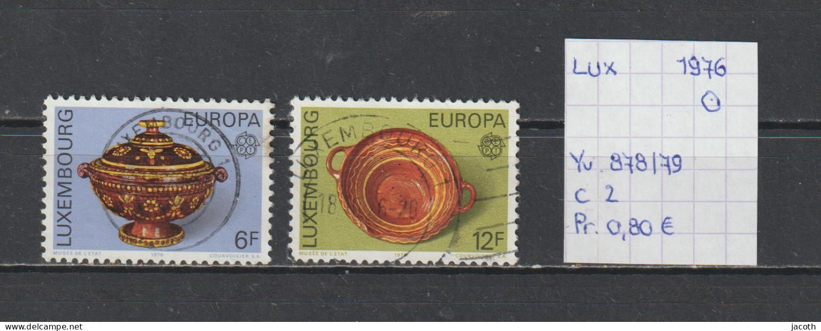 (TJ) Luxembourg 1976 - YT 878/79 (gest./obl./used) - Usati