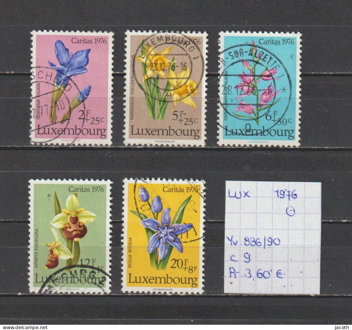 (TJ) Luxembourg 1976 - YT 886/90 (gest./obl./used) - Used Stamps