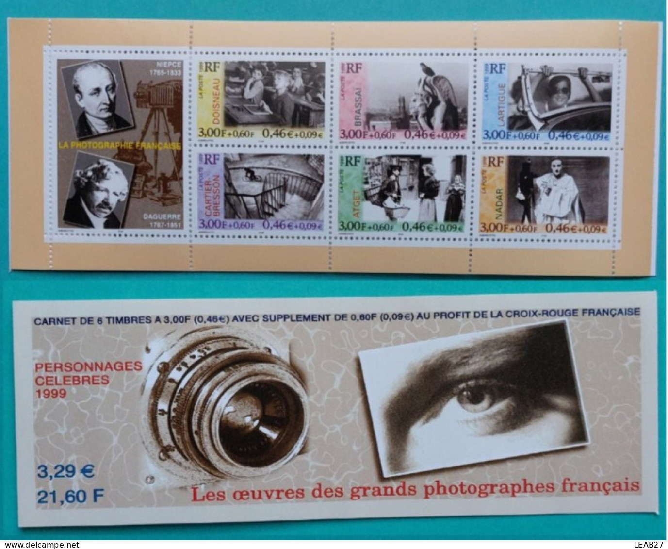 Carnet Neuf Non Plié - Personnages Célèbres - Les œuvres Des Grands Photographes Français - Année 1999 - BC3268 - Personen