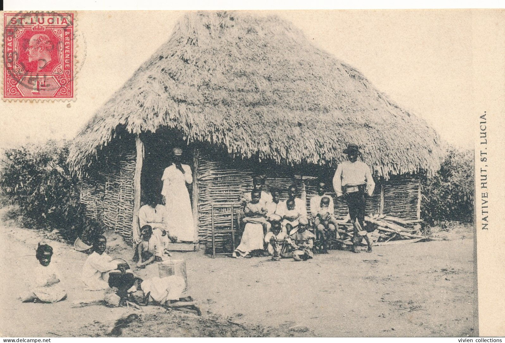 Amérique Antilles Sainte Lucie Native Hut St Lucia 1909 - St. Lucia