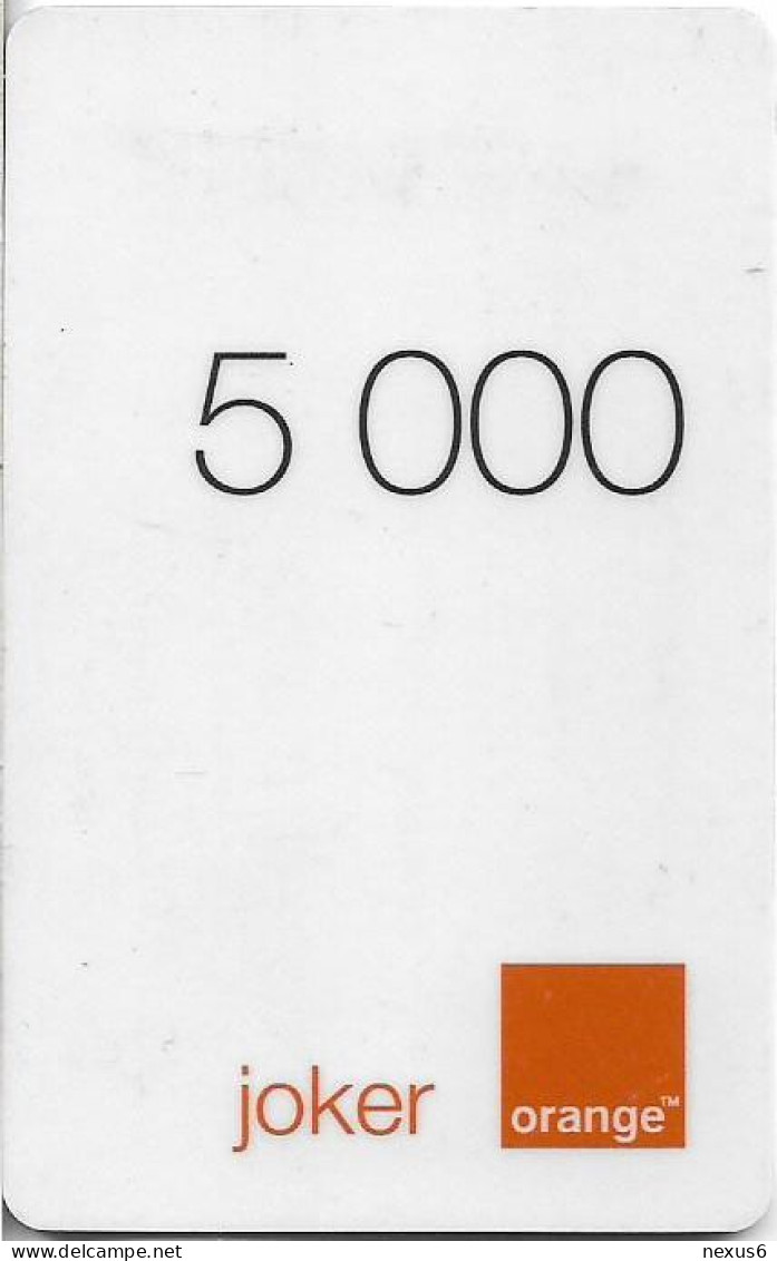 Cameroon - Orange - Joker White, CN Middle Bottom (Type 2), GSM Refill 5.000FCFA, Used - Camerún