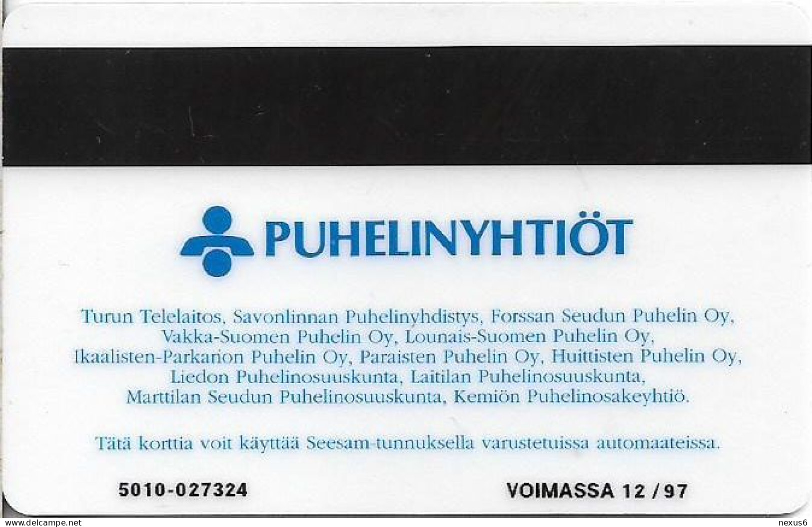 Finland - Turku (Magnetic) - D101B - Restel, Cn.5010, Exp.12.1997, 10Mk, 7.500ex, Used - Finlandia