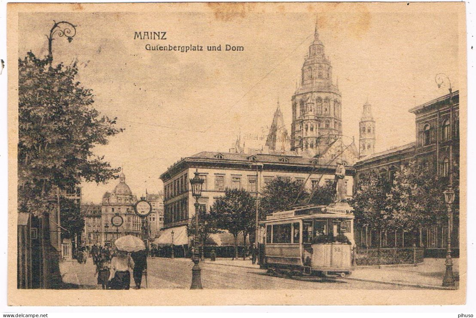 D-16436  MAINZ : Gutenbergplatz Und Dom ( Tram) - Mainz