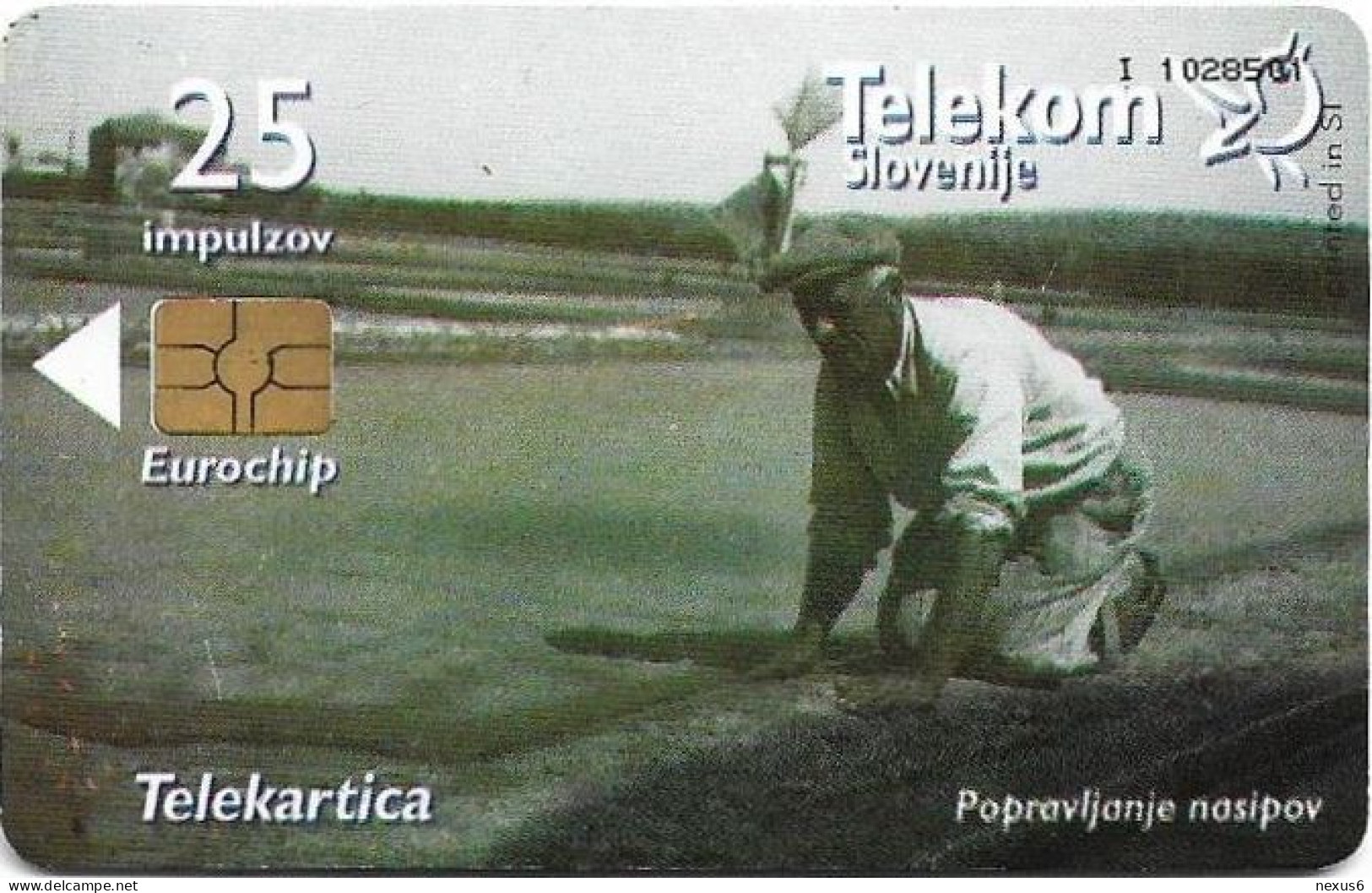 Slovenia - Telekom Slovenije - Soline - Popravljanje Nasipov, Gem5 Black, 10.2003, 25Units, 5.993ex, Used - Eslovenia