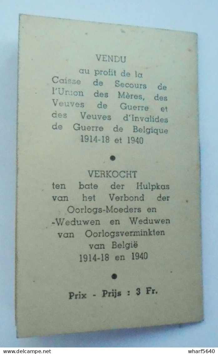 Calendrier / Mini Agenda 1948 Caisse De Secours Union Des Mères Et Veuves De Guerre 1914-18 & 1940 Belgique - Petit Format : 1941-60