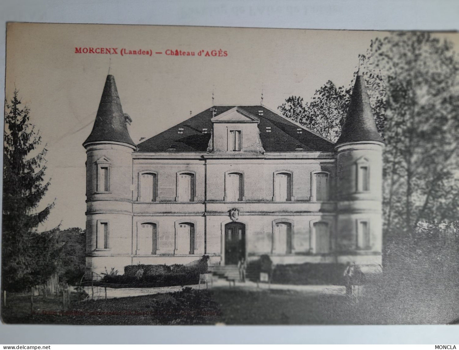 MORCENX.DEBUT 1900.CHATEAU D'AGES.CARTE VIERGE. - Morcenx