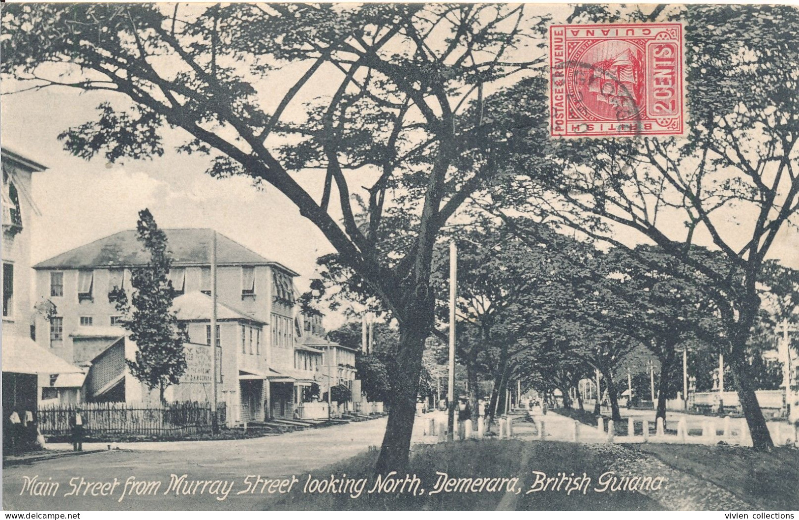 Amérique Guyane Britannique Main Street Murray Street Looking North Demerara British Guiana - St. Lucia