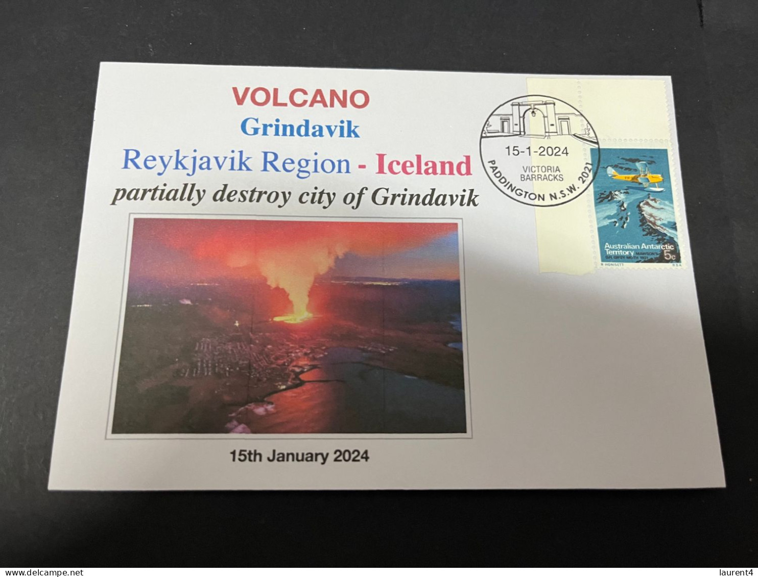 19-1-2024 (1 X 32) Iceland - Volcano Erution Partially Destroyed Fishing City Of Grindavik - Volcans