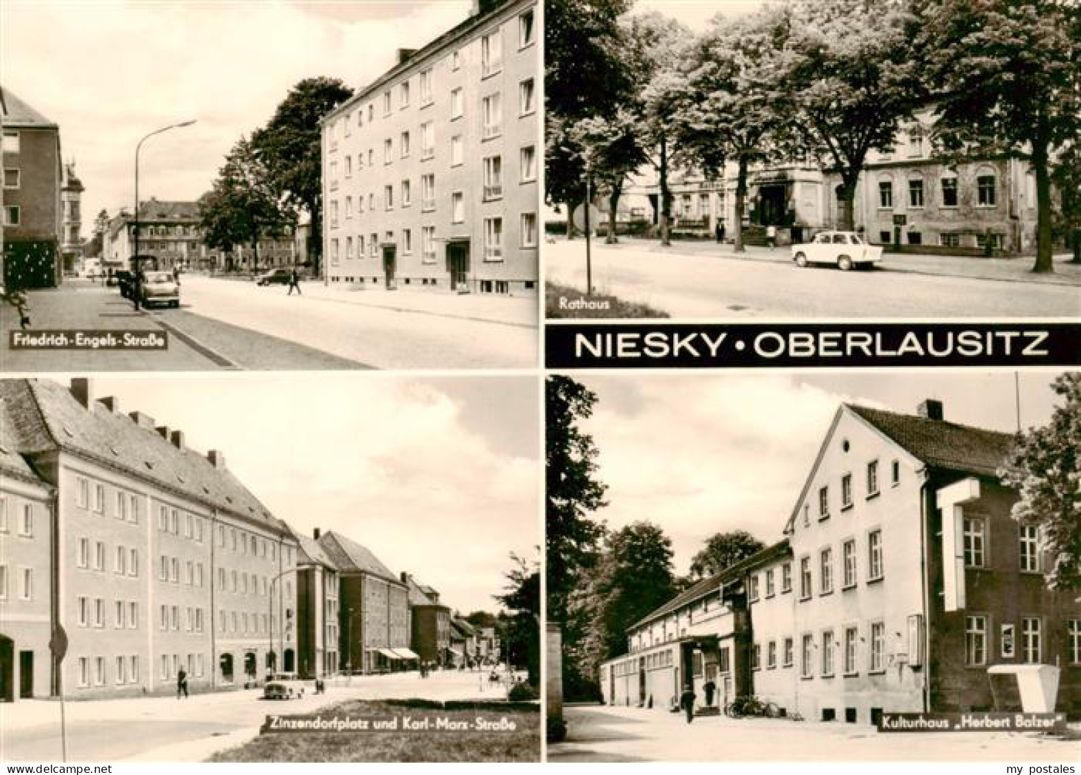 73911123 Niesky Oberlausitz Sachsen Friedrich-Engels-Strasse Rathaus Zinzendorfp - Niesky
