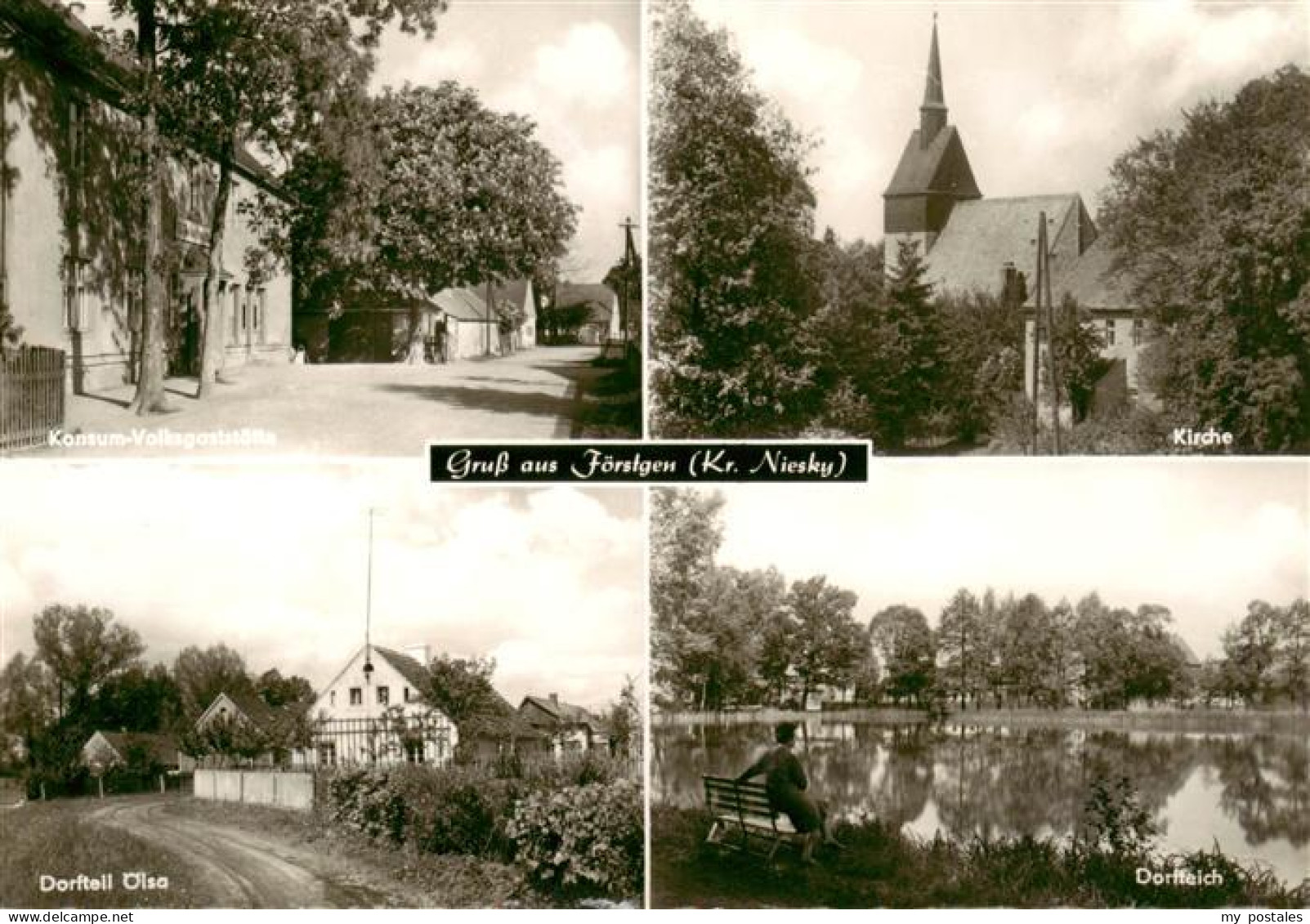 73911076 Foerstgen Grimma Konsum Volksgaststaette Kirche Dorfteil Oelsa Dorfteic - Grimma