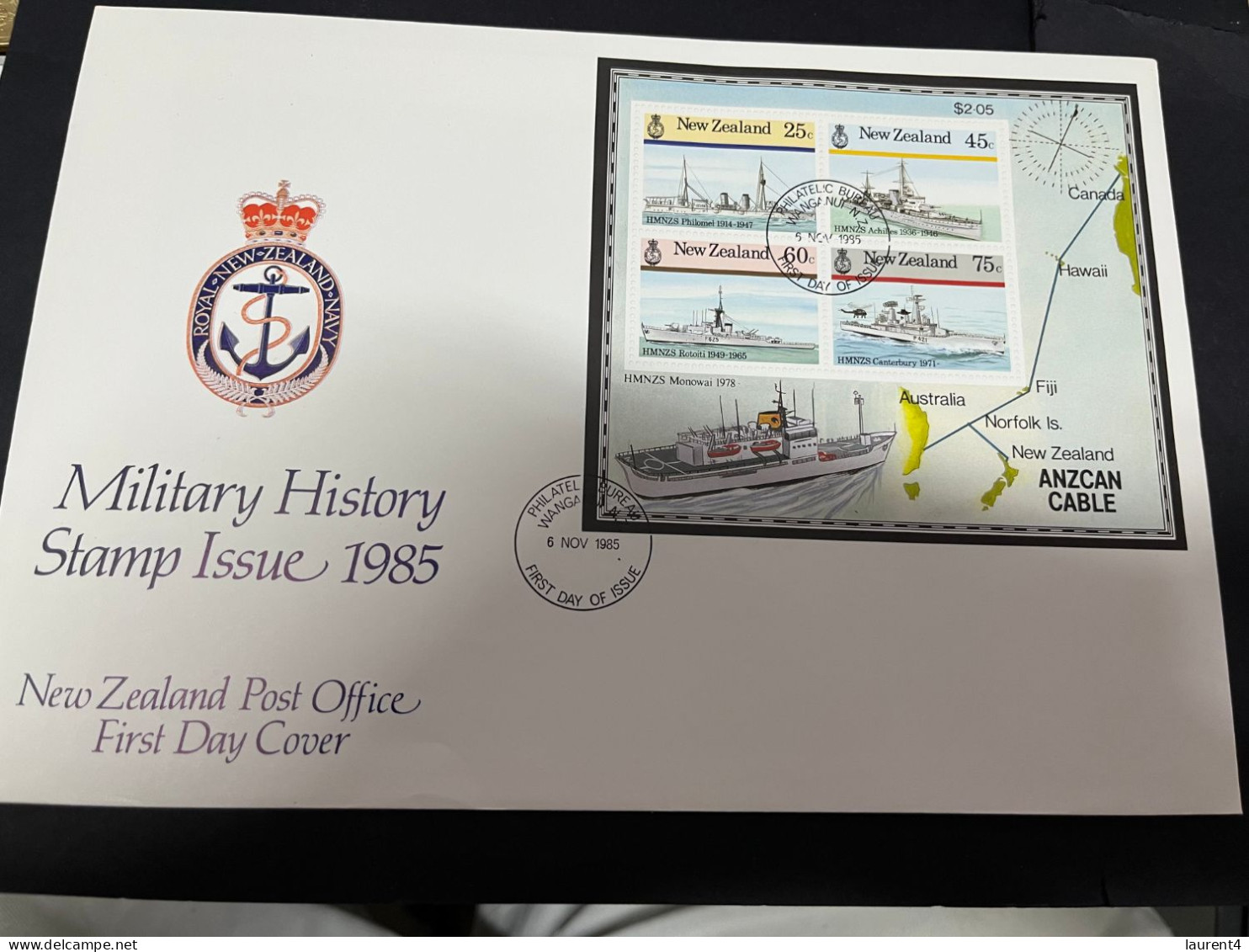 19-1-2024 (1 X 34)  Larger FDC - New Zealand 24 X 16 Cm) Military Ships - FDC