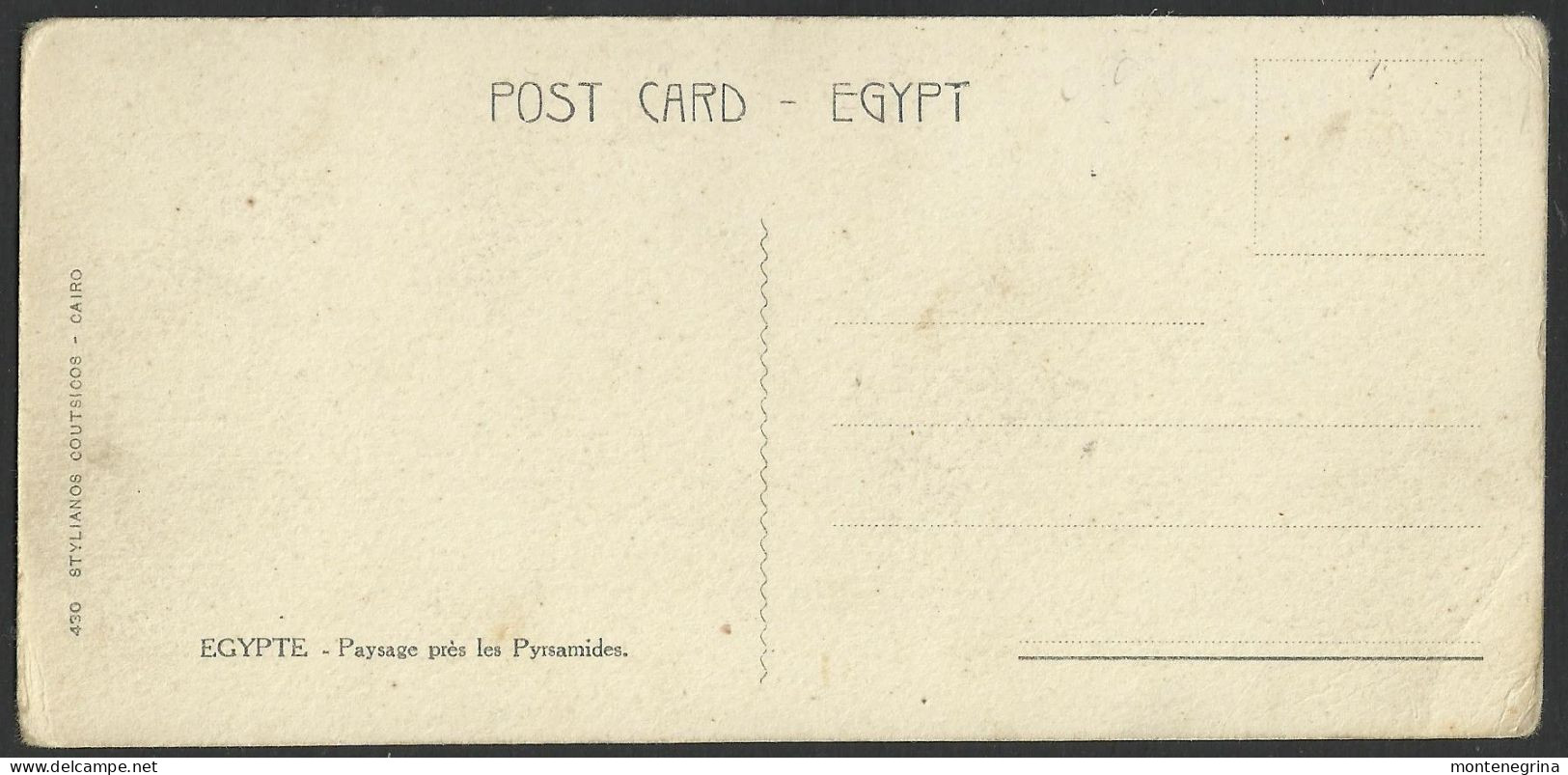 EGYPT Landscape Near The Pyramids - Stylianos Coutsiods - Old Postcard 14,5 X 7 Cm(see Sales Conditions)9740 - Gizeh