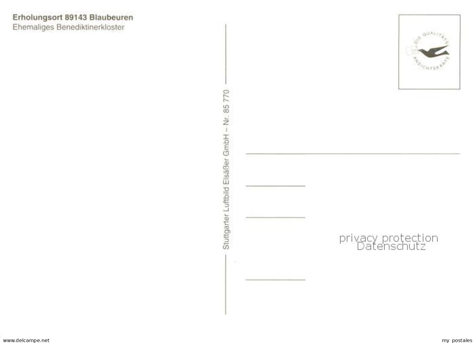 73836467 Blaubeuren Ehem Benediktinerkloster Fliegeraufnahme Blaubeuren - Blaubeuren