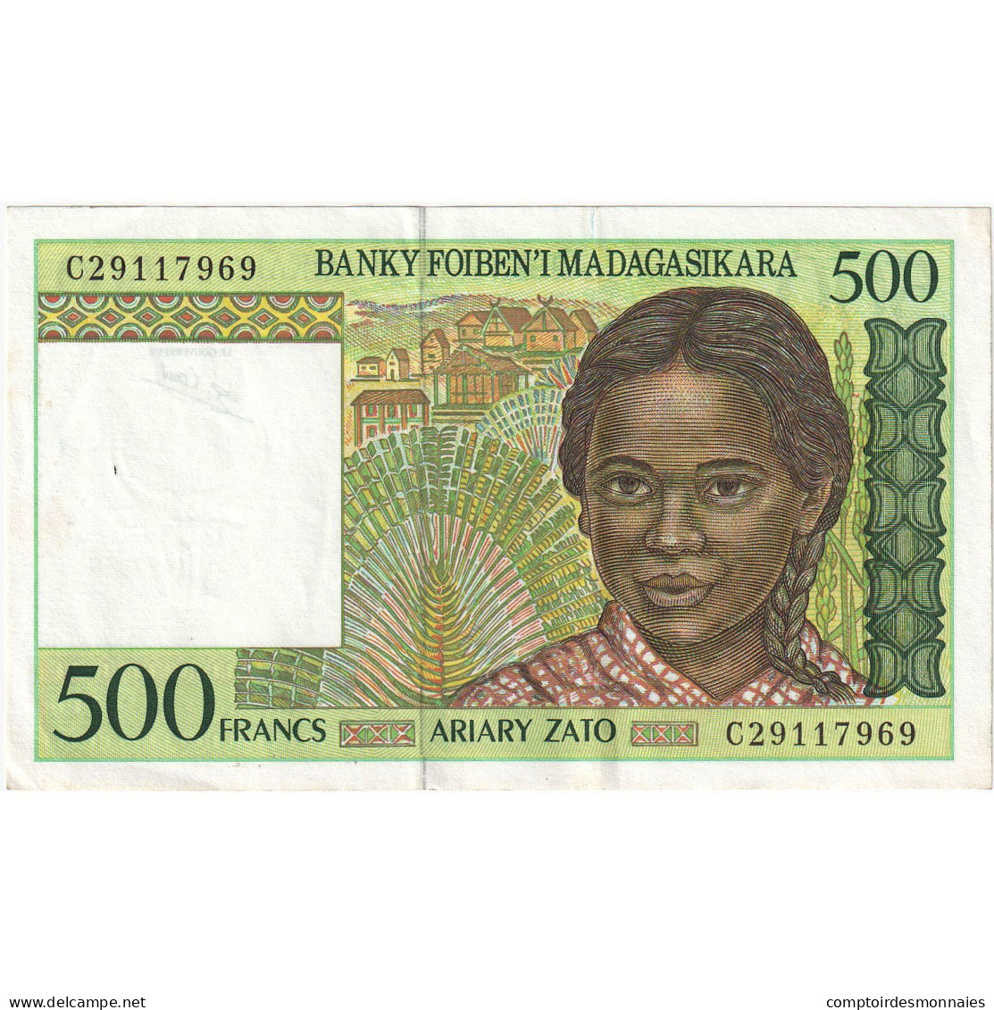 Billet, Madagascar, 500 Francs = 100 Ariary, Undated (1994), KM:75b, SUP+ - Madagaskar