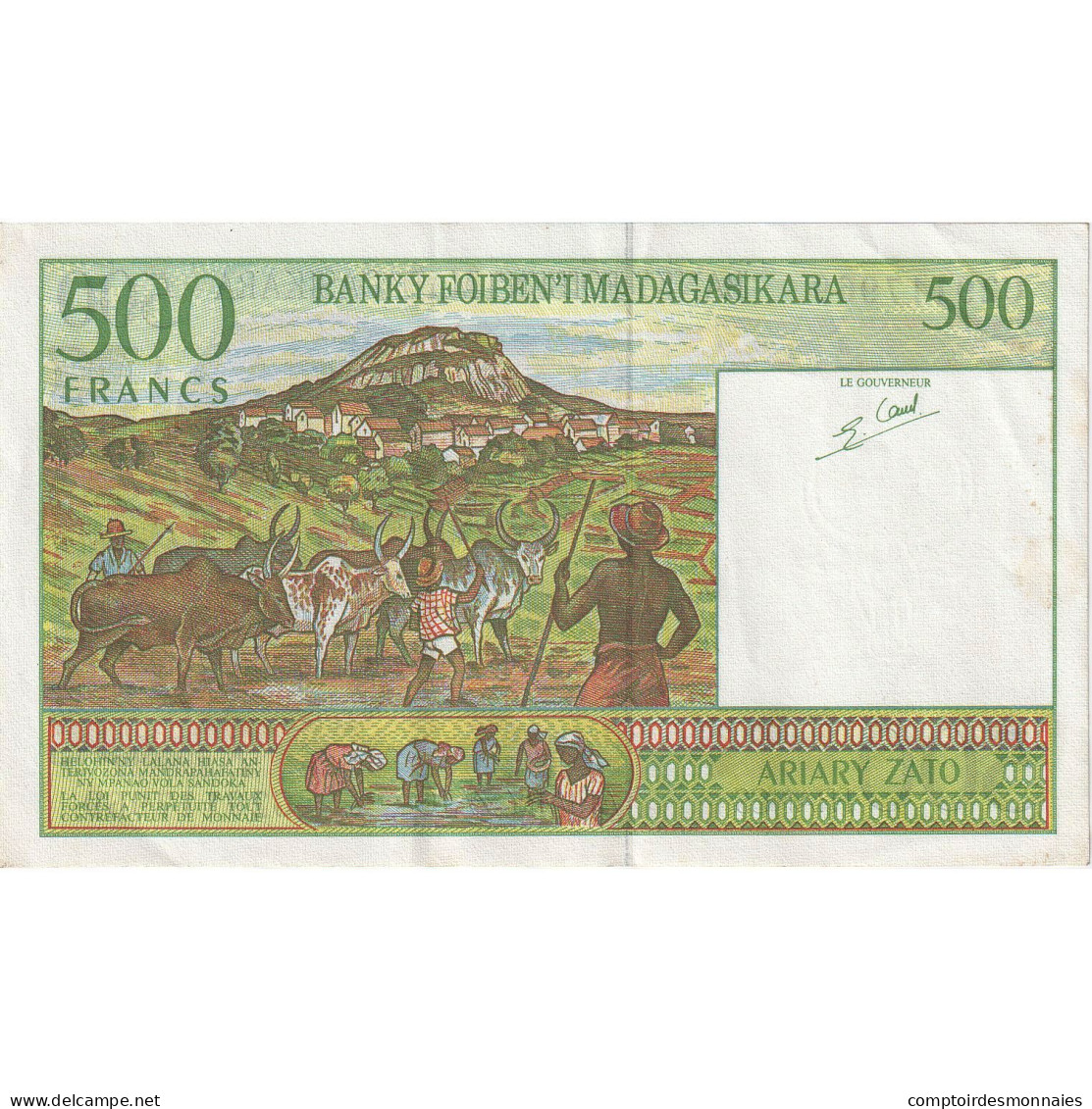 Billet, Madagascar, 500 Francs = 100 Ariary, Undated (1994), KM:75b, SUP+ - Madagascar