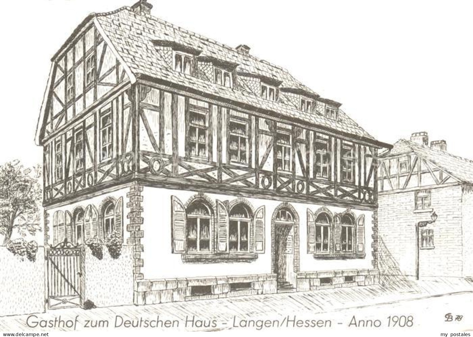 73711958 Langen Hessen Gasthof Zum Deutschen Haus Aussenansicht Fachwerkhaus Lan - Langen