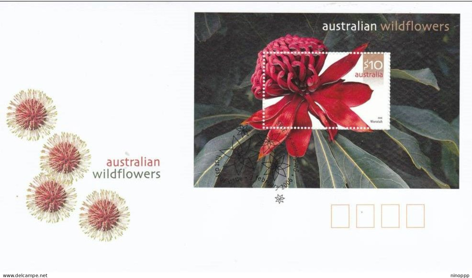 Australia 2006 Australian Wildflowers MS FDC - Bolli E Annullamenti