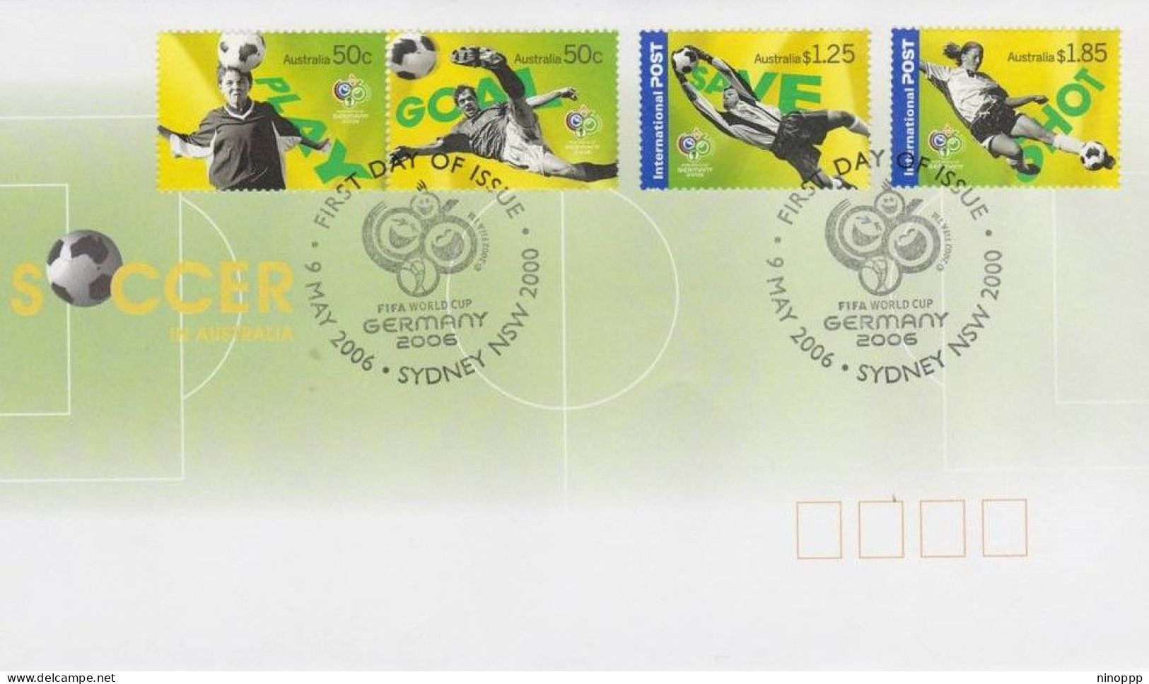 Australia 2006 Soccer World Cup FDC - Bolli E Annullamenti