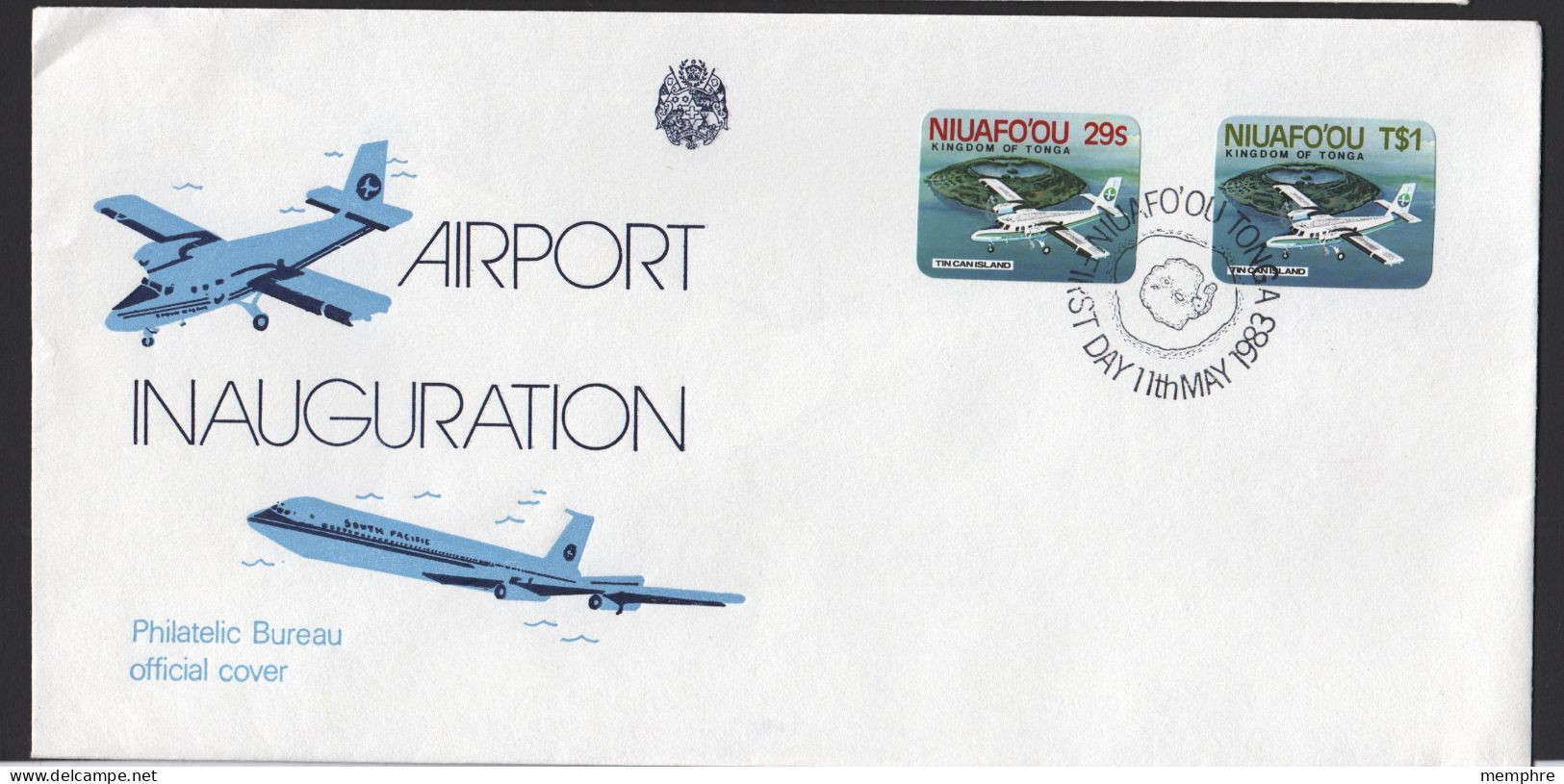 1983  Niafo'ou Airport Inauguration Unadressed FDC - Tonga (1970-...)