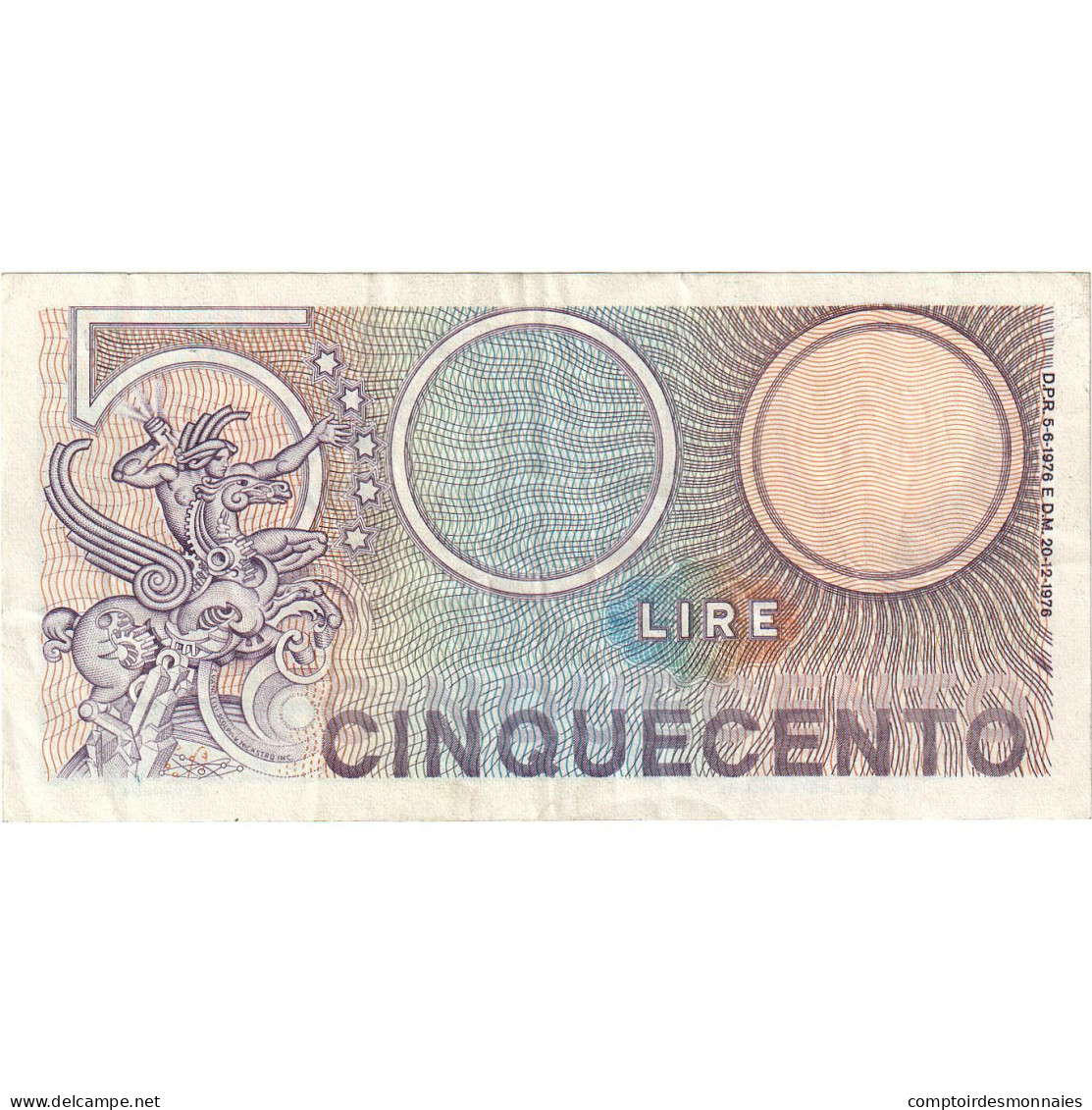 Billet, Italie, 500 Lire, 1976, 1976-12-20, KM:95, SUP - 500 Liras