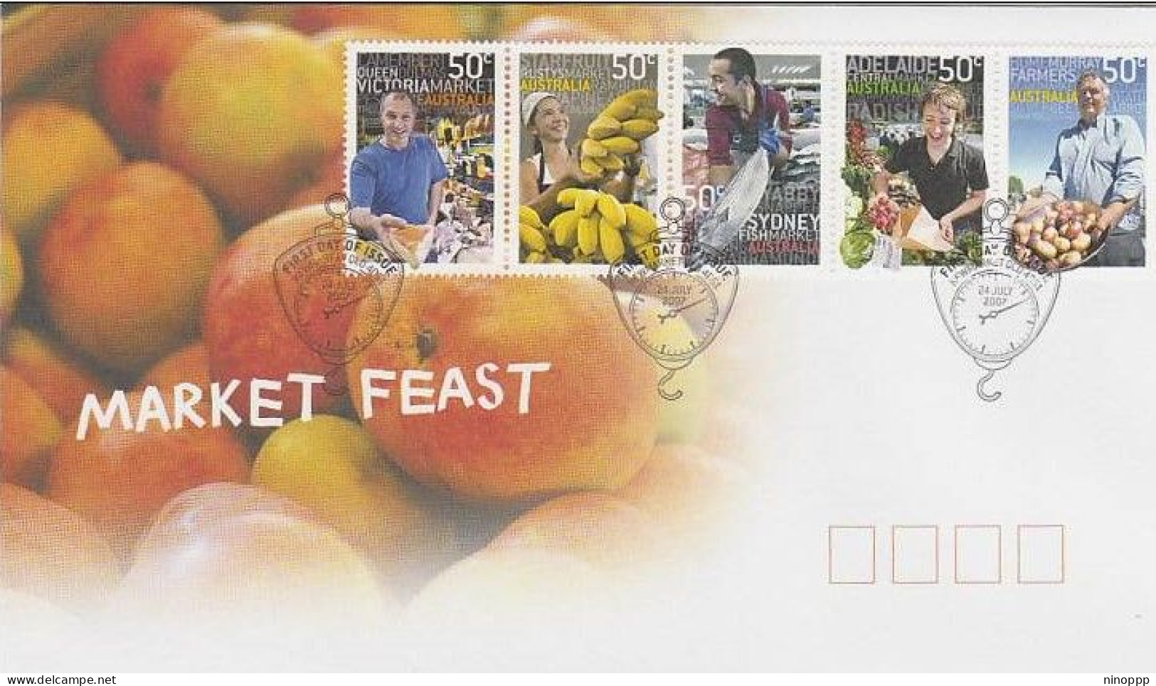 Australia 2007 Market Feast FDC - Marcophilie